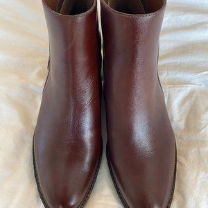 Brown leather, pull on, Crown Vintage ankle boots